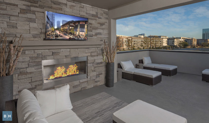 Patio with comfy furniture